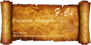 Fazakas Csongor névjegykártya